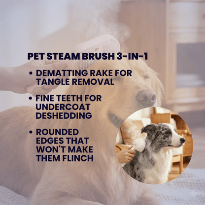 PurrMist™ Pro | Furiously Fabulous Fur Steamer: The 3-in-1 Groominator for Furry Friends!