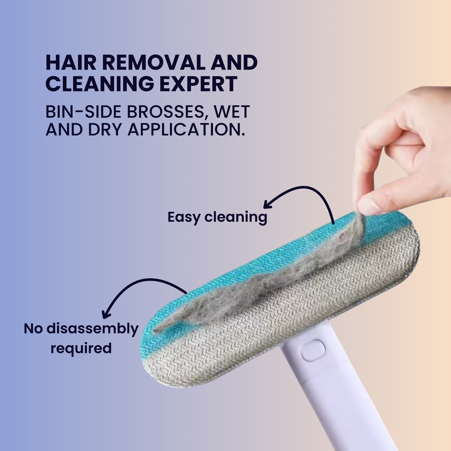 FurSwipe™ Pro | Self-Cleaning Pet Hair Removal System