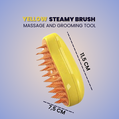 Lyczest 3-in-1 Steamy Pet Brush: Electric Mist Massage & Shedding Tool for Cats & Dogs