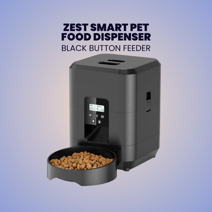 ZEST Smart Pet Food Dispenser: Remote Wi-Fi 2.4G Control, Dual Power Supply, Anti-Clog Design for Cats & Dogs